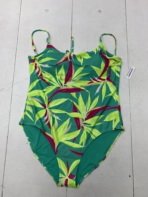 Old Navy Womens Green Floral Print One Piece Swimsuit Size XXL - Image 1 of 4