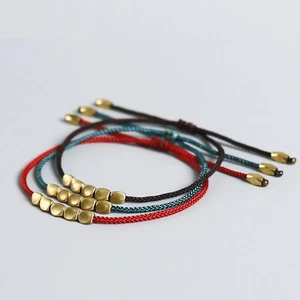 Tibetisches Glücksarmband Buddhistischer Schmuck Kupfer Perlen Armband Elegant - Bild 1 von 10