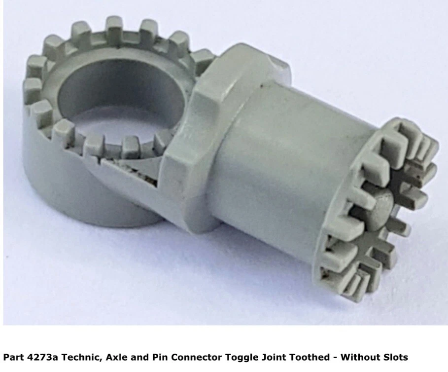 Lego 2x 4273a Technic, Axle and Pin Connector Toggle Joint Toothed w/o Slot - Image 1 of 1