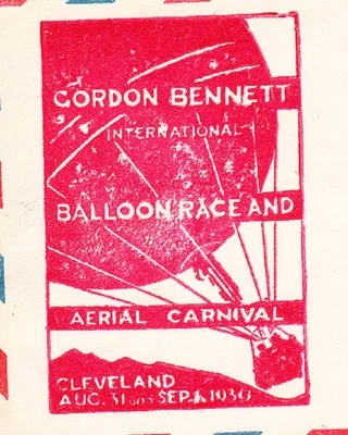 Gordon Bennett Balloon Race Aerial Carnival Air Mail Field Cleveland 1930 PSE « - Image 1 of 4