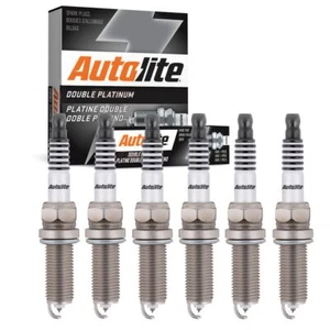 6 pc Autolite Double Platinum Spark Plugs for 2011-2017 Chrysler 200 3.6L V6 yr - Picture 1 of 5