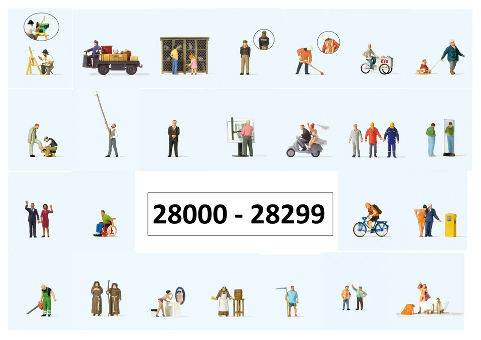 PREISER Exklusiv-Einzelfiguren 1:87 / H0 - freie Auswahl aus dem Sortiment-neu-1 - Bild 1 von 1
