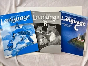 LOT ~ Abeka Books - Gods Gift of Language A B C (3rd ed) - Test / Answer Key - Picture 1 of 9