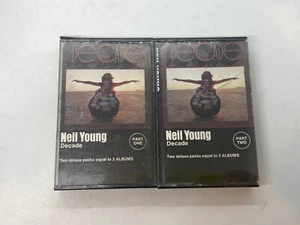Neil Young Decade Part 1 & 2 Cassette Tape Set Warner Bros Records 1977 - Picture 1 of 4