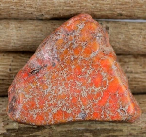 Natural 74.15 Carat Orange Carico Lake Turquoise Polished Rough Certified T6078 - Picture 1 of 7