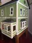 Vintage Handcrafted Doll House, Furnishings, 2 Story Farm House W/ Extensions