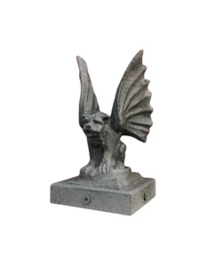 Gargoyle Fence Post Topper | Decorative Outdoor Fence Cap | Garden Gargoyle - Picture 1 of 9