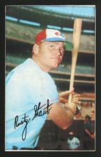  1970 TOPPS SUPER BLACK BACK SQUARE CORNER PROOF 41 RUSTY STAUB EXPOS SHORT PRIN