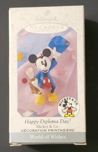 Hallmark Keepsake 1999 Mickey & Co Happy Diploma Day! Datiert 1999 Neu in OVP - Bild 1 von 6