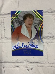 2018 Topps WWE Legends Harley Race Blue Hall Of Fame Autograph Auto #6/25