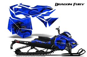 SKI-DOO REV XM SUMMIT SNOWMOBILE SLED CREATORX GRAPHICS KIT DRAGON FURY BLUE - Picture 1 of 1