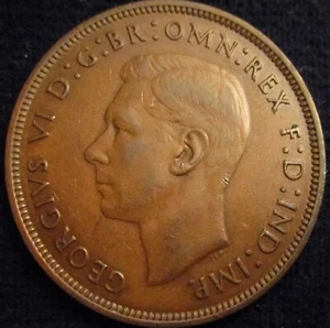GRAN BRETAÑA, GEORGE VI, PENIQUE 1944, BRONCE, MUY BUEN ESTADO+. - Imagen 1 de 2