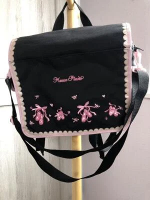 Mezzo Piano Backpack School Bag Shoulder ballet shoes Black Pink Girls Japan - Image 1 of 4