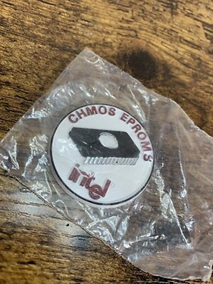 Vintage 1980’s chmos eproms intel 2” Magnet Computer Advertising Company NOS - Image 1 of 3