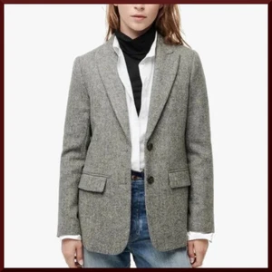 NWT J. Crew Sommerset Blazer Heather Graphite English Wool Herringbone/Sz. 4 - Picture 1 of 5