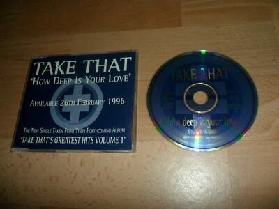 TAKE THAT - HOW DEEP IS YOUR LOVE (RARE 1 TRACK PROMO ONLY CD SINGLE)   - Image 1 of 3