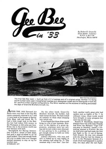 Gee Bee Aircraft Report 8/26/2024t - Picture 1 of 1