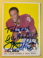 SIGNED JOHNNY ROLAND 1969 TOPPS ROOKIE CARD AUTOGRAPHED - CARDINALS