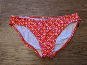 Ralph Lauren Red Floral Print Size 12 Low Rise Hipster Bikini Bottom Swim Suit - Picture 1 of 2