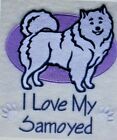 Love My Samoyed Dog Embroidered Personalized Tee Shirt ALL SIZES