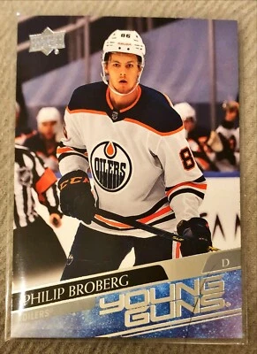 2020-21 Upper Deck #204 Philip Broberg Young Gun Rookie  - Image 1 of 2
