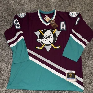 MITCHELL & NESS ANAHEIM MIGHTY DUCKS TEEMU SELANNE BLUE LINE JERSEY Mens XL New - Picture 1 of 9