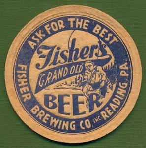 Sottobicchiere birra Fisher's - Fisher Brewing Co., lettura, PA - Foto 1 di 2