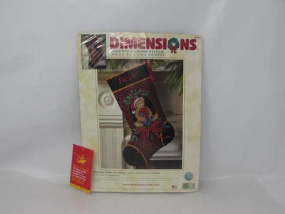 Dimensions 2002 Cross Stitch Kit 8682 Gift Bearing Teddy Stocking  #3  MA1 - Image 1 of 4