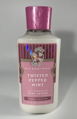 Loción corporal nutritiva diaria Bath & Body Works TWISTED PEPPERMINT 8 OZ NUEVA Foto 1 de 3