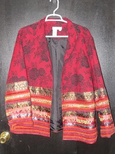 Coldwater Creek Damen 1X dunkelroter Blazer Jacke vorne offen - Bild 1 von 7