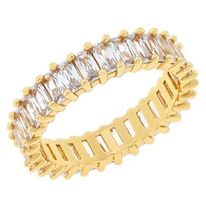 Baublebar Mini Aldia Baguette Cubic Zirconia Eternity Band Ring Size 6 - Imagen 1 de 4