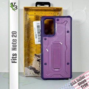 ArmadilloTek Case for Galaxy Note 20 - Rugged Purple | Dual Layer | Kickstand - Picture 1 of 20