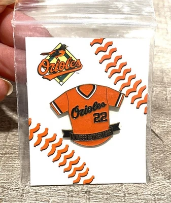 Baltimore Orioles Retired 22 Orange Jersey Lapel Pin - Image 1 of 2