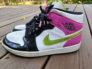 Men's Size 10.5 - Nike Air Jordan 1 SE Mid Cyber Active Fuchsia Sneakers - Picture 1 of 10