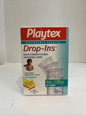 Playtex Baby Drop Ins Liners for Nurser Bottles 50 Count Nib Sealed - Image 1 of 4