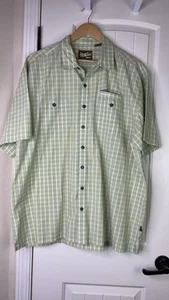 Men’s Howler Brothers Shirt Button Up Plaid Green Sz XXL Performance Outdoors - Picture 1 of 14