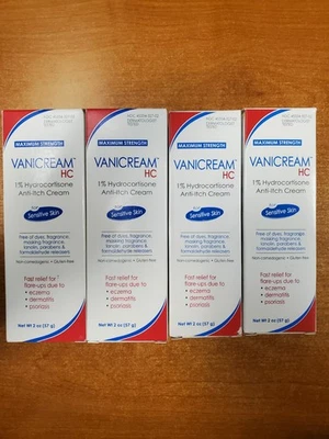 4 Pk: Vanicream HC 1% гидрокортизон крем чувствительной кожи (срок годности 4/30/26) 7028 - Изображение 1 из 4