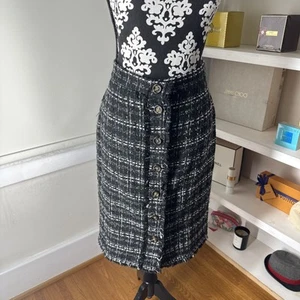 Ann Taylor Women’s 6 Classic NWT Pencil Skirt Tweed Button Up Lovely 33X26 - Picture 1 of 9