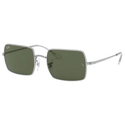Gafas de sol Ray-Ban rectangulares 1969 montura plateada con lente verde G-15 RB1969 Foto 1 de 4