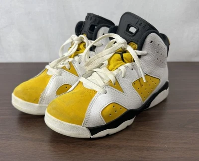 Nike Air Jordan 6 Retro Zapatos Juveniles Talla 13c Blanco Amarillo Ocre Niños DV3605-170 Foto 1 de 4