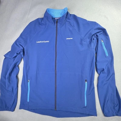 Chaqueta Patagonia Traverse Hombres L Azul Caparazón Suave Cremallera Completa Manga Trail Senderismo Correr Foto 1 de 4