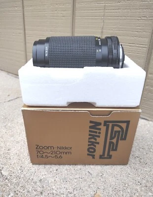 Nikon AF Nikkor Zoom Lens 70~210mm f/4.5~5.6 Exc Cnd in Box - Image 1 of 4