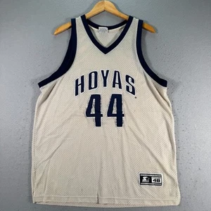 Vintage Georgetown Hoyas #44 Basketball Jersey Mens 48 Large Beige Starter NCAA - Picture 1 of 15