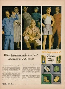 1944 Mens Fashion Wilson Brothers 40s Vintage Print Ad Shirts Sweaters Socks - Picture 1 of 9