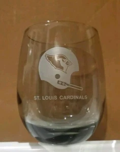 NFL Football ~ St. Louis CARDINALS ~ Cocktail Whiskey Smoke Gray Glass 12 oz - Picture 1 of 2