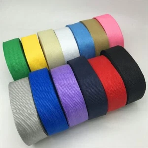 1 Zoll 2,5 cm Nylon Gurtband mittelschwer 1" Nylonband schwarz rot blau pink neon - Bild 1 von 8