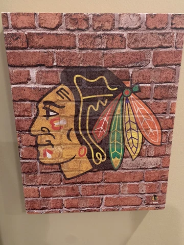 NHL Chicago Blackhawks Hockey Mascot Canvas Wall Art Cover