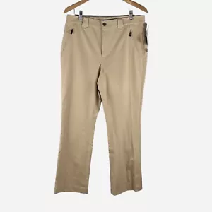 Lauren Ralph Lauren Pantalone Donna 12 Cape Grace Tostato Orzo Beige Elasticizzato NUOVO - Foto 1 di 15