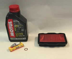 Honda CB125F GLR125 15-20 Service Kit Motul Oil Air Filter Spark Plug Washer - Picture 1 of 1
