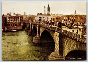 Postcard London Bridge England Reprint of a Postcard Printed in 1914 by J Salmon - Picture 1 of 2